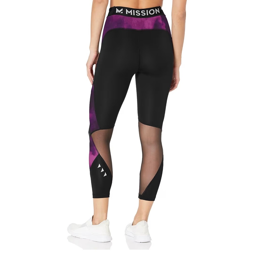 Mission Women's VaporActive Aerial Mid-Rise Crop Leggings, Size Medium, Yogaa - Picture 2 of 10